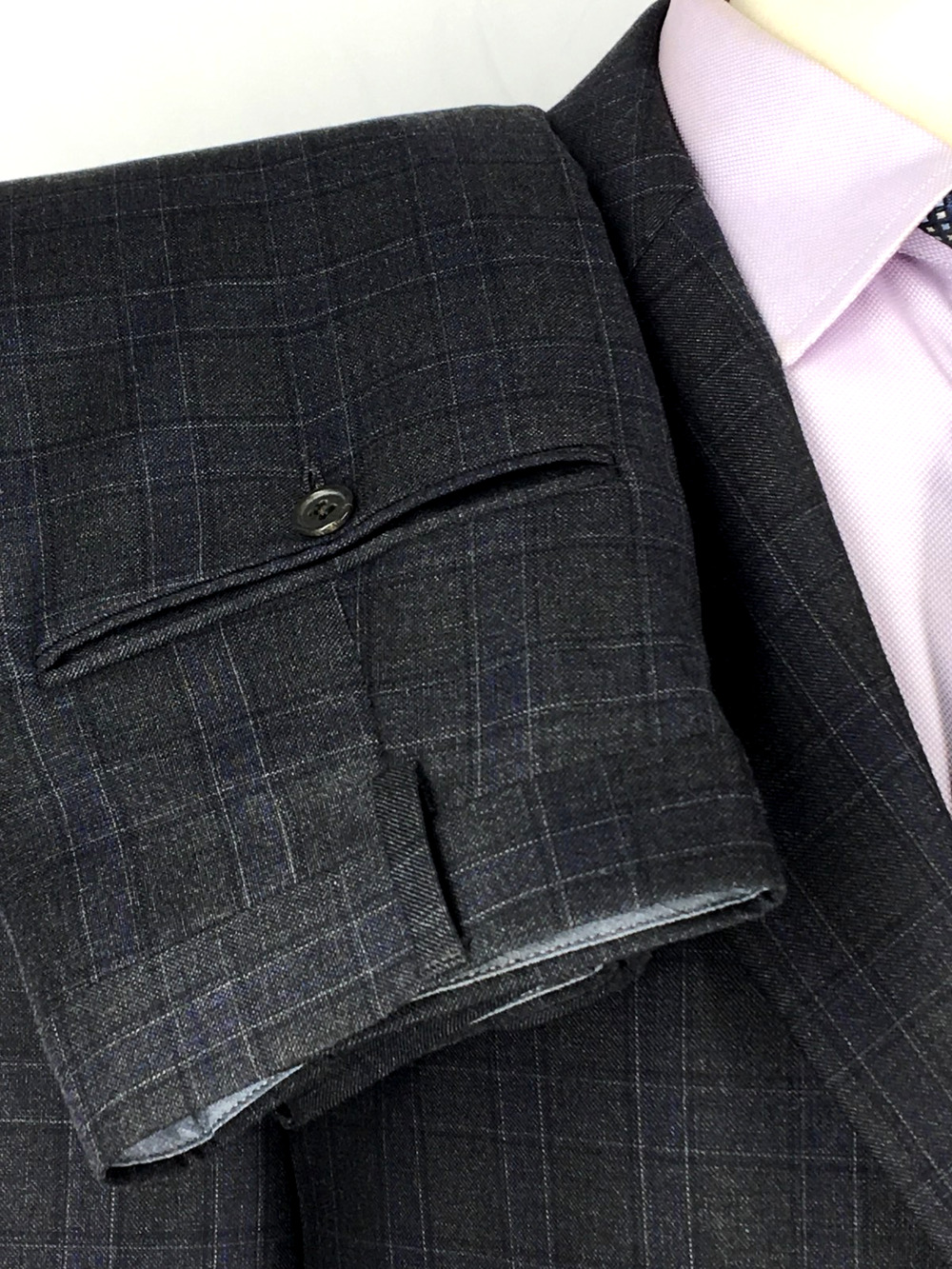 48R Hickey Freeman Loro Piana Traveler Recent 2 Button 100% Wool Suit Pants 42